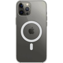 AyrStore Buğz Iphone 12 Pro Max Kılıf Magneticsafe Şeffaf Silikon - Şeffaf