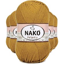 Aesco 5 Adet Pırlanta Amigurumi El Örgü Ipi Yünü Altın 6706