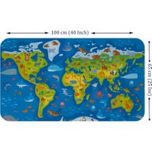 Beta Moda Hub Eğitici Dünya Haritası Dünya Atlası Çocuk ve Bebek Odası Duvar STICKER-60X105-3774