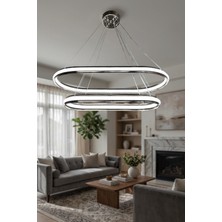 RS Collections Zümrüt Uzun Model 2 Katlı Salon - Oturma Odası Sarkıt LED Avizesi