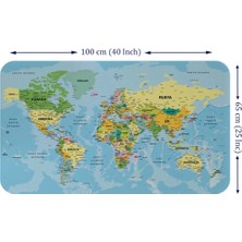 Beta Moda Hub Eğitici - Öğretici Dünya ve Türkiye Haritası Çocuk Odası Duvar STICKER-60X105-3888