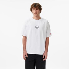 United4 Unıted4 Regular Fit Erkek Beyaz T-Shirt.beyaz