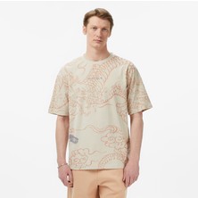 United4 Unıted4 Regular Fit Erkek Krem T-Shirt.tas