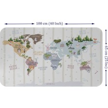 Beta Moda Hub Eğitici Dünya Haritası Dünya Atlası Çocuk ve Bebek Odası Duvar Sticker -60X105-3825