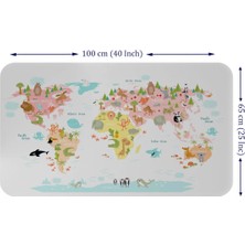 Beta Moda Hub Eğitici Dünya Haritası Dünya Atlası Çocuk ve Bebek Kız Çocuğu Odası Duvar STICKER-60X105-3777