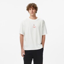 United4 Unıted4 Regular Fit Erkek Bej T-Shirt.ekru