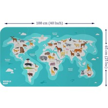 Beta Moda Hub Eğitici Dünya Haritası Dünya Atlası Çocuk ve Bebek Odası Duvar STICKER-60X105-3785