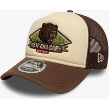 New Era Trucker  Unisex Bej Şapka.-