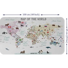 Beta Moda Hub Eğitici - Öğretici Dünya ve Türkiye Haritası Çocuk Odası Duvar STICKER-60X105-3884