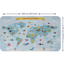 Beta Moda Hub Eğitici Dünya Haritası Dünya Atlası Çocuk ve Bebek Odası Duvar STICKER-60X105-3791