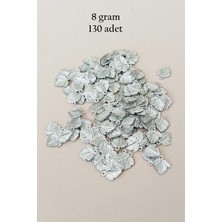 Aesco Oya Abiye Bileklik Kolye Pleksi Metalik Plastik Pul Gümüş Renk 8 Gram 130 Adet - BNC507