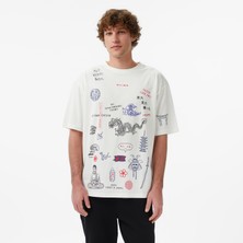 United4 Unıted4 Regular Fit Erkek Bej T-Shirt.ekru