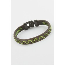 Aesco Labirent Kaliteli Suni Deri Bileklik