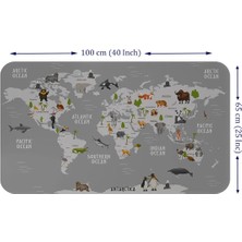 Beta Moda Hub Eğitici Dünya Haritası Dünya Atlası Çocuk ve Bebek Odası Duvar STICKER-60X105-3794