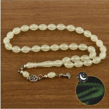 Aesco Oval Kesim Tombul Fosforlu Tesbih 8*10 mm