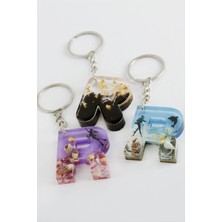 Aesco R Harfli Epoksi Anahtarlık