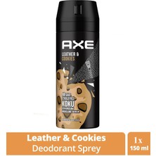 Aesco Axe Erkek Sprey Deodorant Leather & Cookies 48 Saat Etkileyeci Koku 150 ml