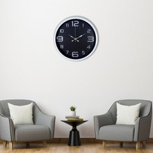 Mdk Beyaz 40 cm Metal Modern Duvar Saati