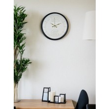 Mdk 36 cm Siyah Sade Zarif Duvar Saati