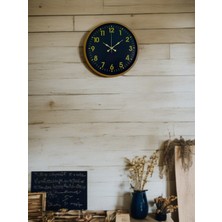 Mdk 36 cm Kahverengi Gold Rakamlı Duvar Saati