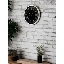 Mdk 36 cm Beyaz Dekoratif Duvar Saati