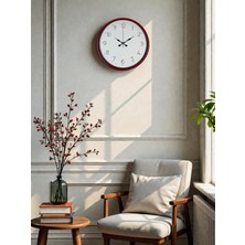 Mdk 36 cm Standart Kırmızı Duvar Saati