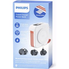 Philips Wireless Powerbank Seyahat Şarj Cihazı Telefon Tutuculu Kablosuz Şarj Power Bank Çok Fonksiyonlu