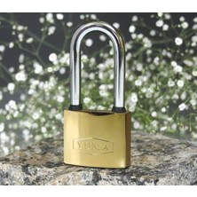 AyrStore Buğz Eco Lounge Yuma Sarı Kaplama Döküm Uzun Asma Kilit 50MM