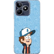 Mobilpad Realme C53 Uyumlu Baskılı Yumuşak Silikon Şeffaf Telefon Kılıfı