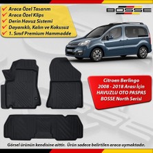 Citroen Berlingo Paspas Araca Özel 2008-2018 Derin Havuzlu Paspas Bosse North Serisi