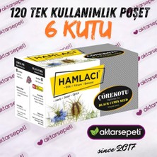 Hamlacı Çörekotu Öğütülmüş Toz | 120 Tek Kullanımlık Poşet | Doğal Çörekotu Tozu | 6 Kutu