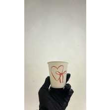 SBStrend Kalp-Kurdela Sevgi Doğumgünü Etkinlik Parti Temalı Tek Kullanımlık 7 Oz 100 Adet Karton Bardak