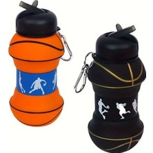 AyrStore Buğz Basketbol Topu Tasarımlı Akordiyon Su Şişesi