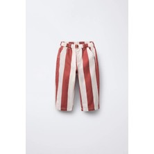 La'ciel Paris Çizgili Kanvas Pantolon