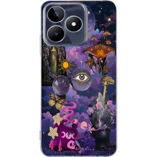 Mobilpad Realme C53 Uyumlu Baskılı Yumuşak Silikon Şeffaf Telefon Kılıfı