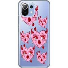 Mobilpad Xiaomi Mi 11 Lite Uyumlu Baskılı Yumuşak Silikon Şeffaf Telefon Kılıfı