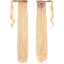 Kaia Life Bağlamalı Düz At Kuyruğu / Balköpüğü Beyaz Platin Röfleli