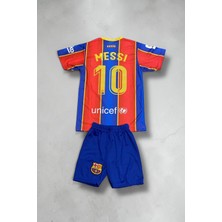 Çağrı Giyim Nostaljik Barcelona Çubuklu Messi Çocuk Forma