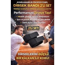AyrStore Buğz 2li Set Ortopedik Epikondilit Bandı Sporcu Golfçü Tenisçi Dirseği Bandajı Sağ Sol Uyuml