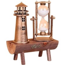 AyrStore Buğz Hediyelik Kum Saati Retro Dekoratif Deniz Feneri Kum Saati