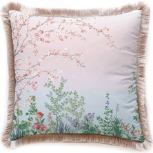 Adawall Renkli Çiçek Detaylı Dekoratif Kırlent