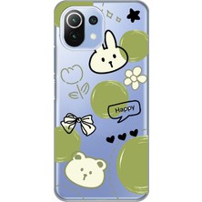 Mobilpad Xiaomi Mi 11 Lite Uyumlu Baskılı Yumuşak Silikon Şeffaf Telefon Kılıfı