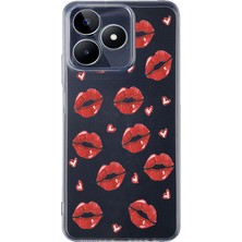 Mobilpad Realme C53 Uyumlu Baskılı Yumuşak Silikon Şeffaf Telefon Kılıfı