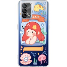 Mobilpad Oppo A74 Uyumlu Baskılı Yumuşak Silikon Şeffaf Telefon Kılıfı