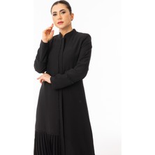 Zerenay Moda 5608 Alt Kısım Plise Detaylı Önü ve Kol Ucu Taş Detaylı Arabiyeli  Krep Ferace#26#