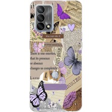 Mobilpad Oppo A74 Uyumlu Baskılı Yumuşak Silikon Şeffaf Telefon Kılıfı