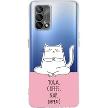 Mobilpad Oppo A74 Uyumlu Baskılı Yumuşak Silikon Şeffaf Telefon Kılıfı