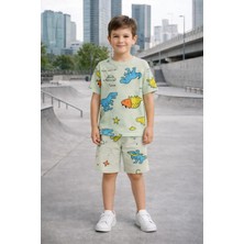 GMG Collection Baby Rahat Giyim Şort Tişört Pijama Takımdinocars