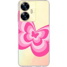 Mobilpad Realme C55 Uyumlu Baskılı Yumuşak Silikon Şeffaf Telefon Kılıfı