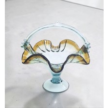 Felis Arte Handmade Cam Şekerlik , Dekoratif (Bal Rengi)